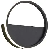 Mantra-Iluminacion Kitesurf LED-vegglampe, aluminium, Ø 25 cm, svart