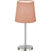 FH Lighting Bordlampe Eve linskjerm nikkel/rosa