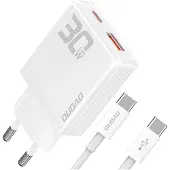 Dudao A30EU Adapter 30Watt GaN 1xUSB-C 1xUSB-A (USB-C to USB-C cable included)