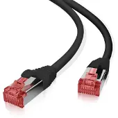 Helos patchkabel Cat.6 GHMT AWG 27/7 svart 15,0 m