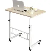 24hShop Laptopbord med hjul – høydejusterbart databord / arbeidsbord / sidebord