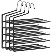 Songmics Kleshengere for bukser 4-pk - Svart