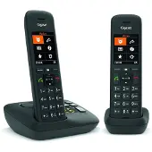 Gigaset C575A Duo trådløs telefon med telefonsvarer - svart