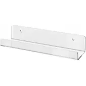 24.Se Vegghylle 30 x 10 x 6 cm / gjennomsiktig akrylhylle for veggmontering / displayhylle / hylle