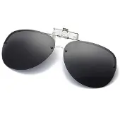 24hShop Clip-on-solbriller med UV400-beskyttelse og svart glass