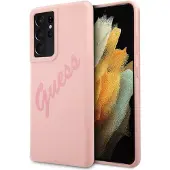 GUESS GUHCS21LLSVSPI S21 Ultra G998 rosa/rosa hardcase Script Vintage