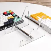 24hShop Bordstativ for 2 tastaturer i akryl