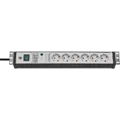 Brennenstuhl 19" ÜSS 60.000A Premium-Line 6-gang svart/lysegrå, 3m