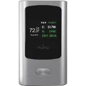 Puro 45W 10000mAh USB-A USB-C Power Bank med skjerm - grå