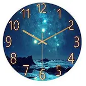 24hShop Veggklokke med vakker urskive - Sea