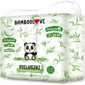 Bamboolove engangs babydbleier i bambusfiber str. M 24 stk
