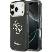 GUESS IML 4G Script metallveske for iPhone 17 Pro - svart