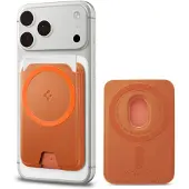 Spigen Valentinus, Kortholder, Oransje, PU lær, Apple, MagSafe Device, 1 stykker