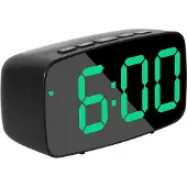 24hShop LED Vekkerklokke Arc med grønne tall - Svart