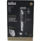 Braun Series 9 BT9560 skjeggtrimmer, oppladbar, krom