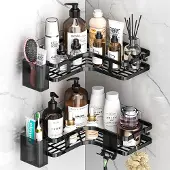 24hShop Baderomshylle 2-pakning - Svart