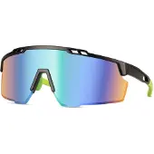 24hShop Sporty solbriller med speilglass og svart innfatning