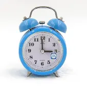 24hShop Klassisk vekkerklokke med lys og superstille mekanisme