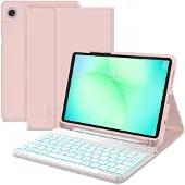 Tech-Protect Samsung Galaxy Tab A9/A11 SmartCase Pen Bluetooth-tastaturveske - Rosa