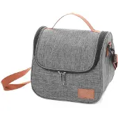 24hShop Gråmelert kjølebag med aluminiumsfôr