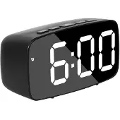 24hShop LED Vekkerklokke Arc med hvite tall - Svart
