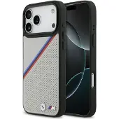 BMW M Tricolor MagSafe-etui med metallogo for iPhone 17 Pro Max - grå