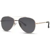 24hShop Unisex Pilot Solbriller – Svarte Linser og Gullramme med 100 % UV-beskyttelse