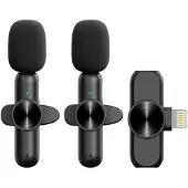 24hShop 2 trådløse mikrofoner med mottaker for iPhone