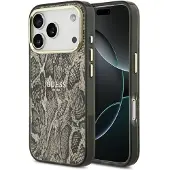 GUESS Python Pattern MagSafe-etui for iPhone 17 Pro Max - Brun