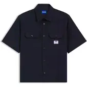HUGO Ekyno 10260730 Blue Kortarmet Skjorte