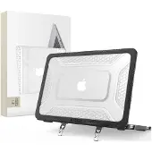 TechProtection Kevlar Pro-etui til MacBook Neo 13" 2026 – svart og gjennomsiktig