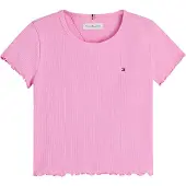 Tommy Hilfiger T-skjorte - Rib - Essential - Rosa Daisy - - 12 år (152) - T-skjorte