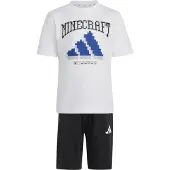 Adidas Shorts Sett - Hvit/Svart m. Minecraft - - 6 år (116) - Shorts