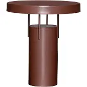 Hubsch LED-batteridrevet bordlampe BringMe, burgunder metallic, 28 cm