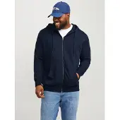 Jack & Jones Basic Plus Size Genser Med Hel Glidelås
