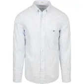 Gant for man. 3000120 Regular Fit Vichy Checked Poplin Shirt (M), Casual, Cotton, Long sleeve