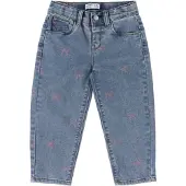 Name It Mini Jeans - NmfBella - Medium+ Blue Denim/Bow - - 5 år (110) - Jeans