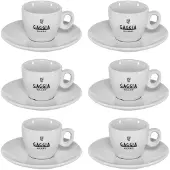 Gaggia Milano sett med espressokopper 6 stk