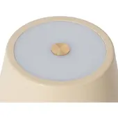LINDBY LED oppladbar bordlampe Janea TWIN, beige, metall