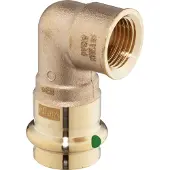 Viega Sanpress vinkel 1x22mm 90 grader af rødgods, SC-Contur muffe/muffe