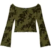 Superdry Flocked Mesh Langarmet T-skjorte