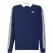 Adidas Originals 3 Stripes Rugby Langermet Poloskjorte