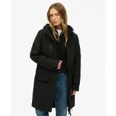 Superdry for woman. W5011989A Longline Parka black (M), Casual, Polyester