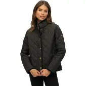 Superdry for woman. W5012040A Estate Country Black Lined Jacket (S), Casual, Polyester