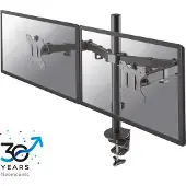 NeoMounts FPMA-D550D - Monteringssett - full bevegelse - for 2 LCD-skjermer - stål - svart - skjermstørrelse: 10-32 - klemmemonterbar, malje, skrivebordsmonterbar