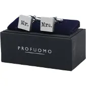 Profuomo Mansjettknapper Herr & Fru Sølvfarget