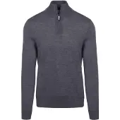 KING Essentials "ichael" Half-Zip Genser erino Grå Antrasitt Størrelse