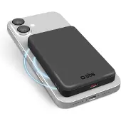 SBS Mag Power Qi2 5000 mAh Powerbank kompatibel med MagSafe - Svart