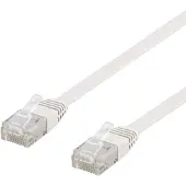Deltaco U/UTP Cat6 flat patchkabel, 3m, hvit
