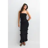 Gina Tricot  - Knitted dress - Strikkekjoler - Svart - L - Dame